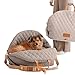 Kinkko Hundereisetasche 3-in-1 Haustiertragetasche und Welpenautositz mit kleinem Hundekissen 0-8,2 kg, Aufbewahrungstasche, Clip-on-Sicherheitsleine, wasserdichte kleine Hundetragetasche, Grau