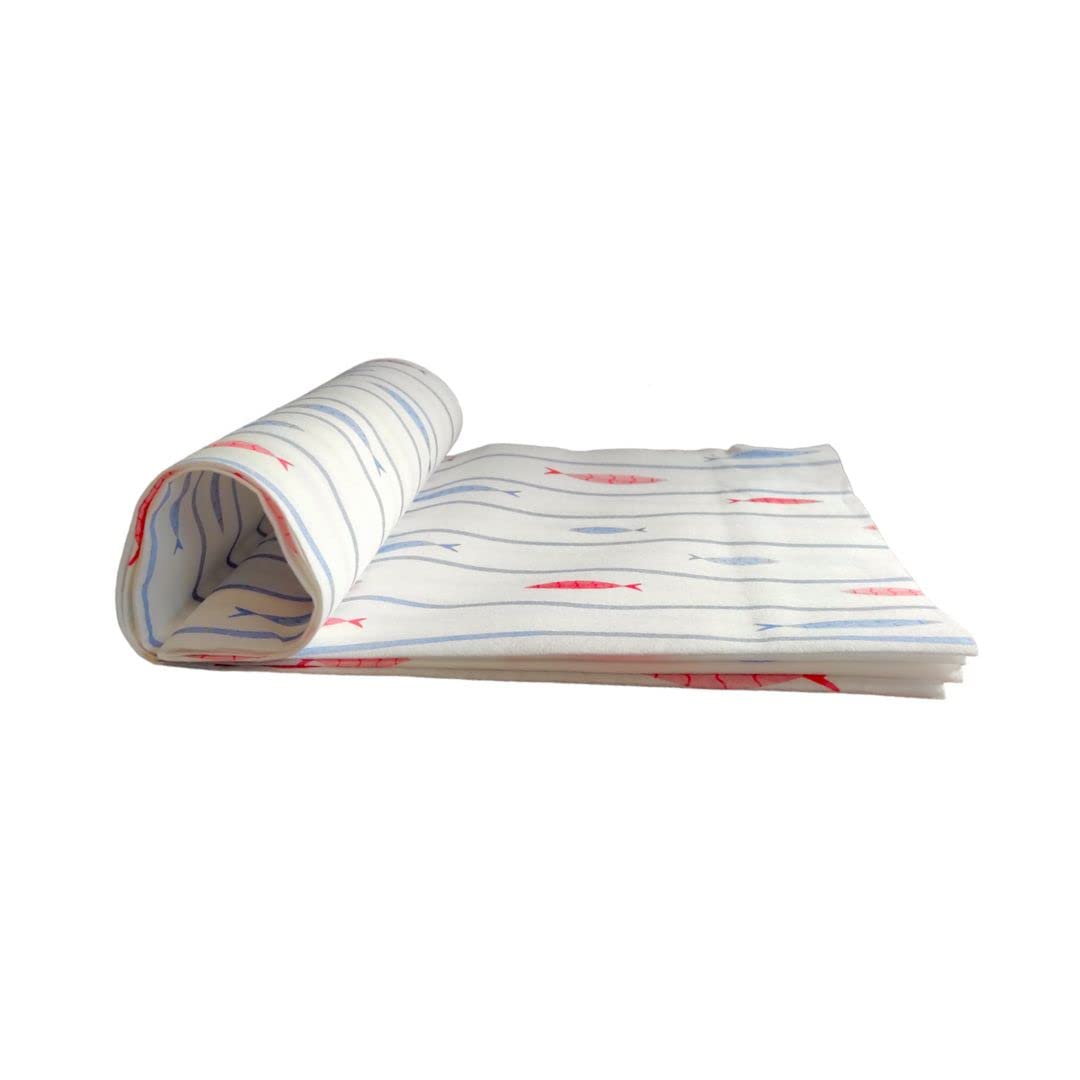 RFD Tovaglie in TNT 100x100 cm Fantasia Mare - 100 Tovaglie - Per Ristoranti, Pub, Pizzeria e Casa - Tessuto Non Tessuto