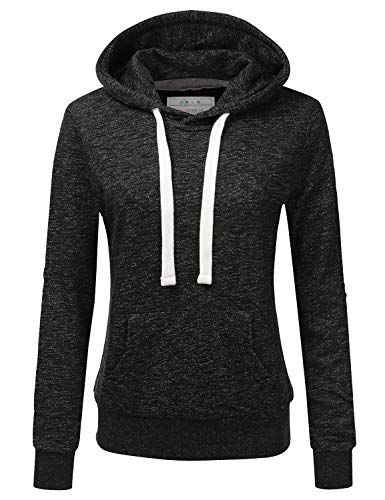 DOUBLJU Basic Lightweight Pullover Sweater Top Essential Comfy Casual Hoodie Sweatshirt for Womens Clothes with Plus Size