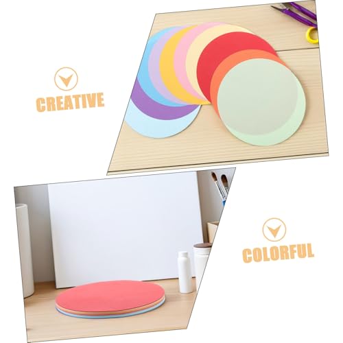 Papel de dibujo redondo para scrapbooking sin cortar hojas de colores 7