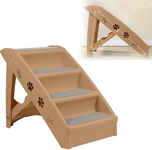 Haustiertreppe Für Kleine Hunde & Katzen – 3-stufig, Wasserdicht, Mit Hochdichtem Schaumstoff, Maße 55 X 30 Cm