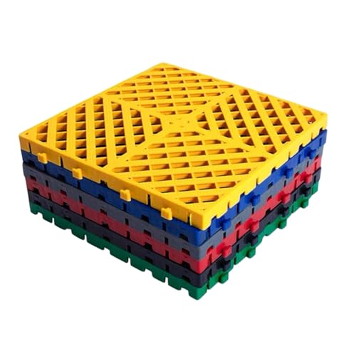4/10/16/20 Piezas Baldosas Modulares Entrelazadas For Suelo, Alfombrillas Drenaje Empalmadas, For Baño, Garaje Y Terraza (15,75 X 15,75 X 1,18 Pulgadas)(Black,20pieces)