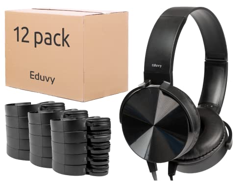 22% off - Bulk Headphones for Classroom, 12 Pack Durable Wired School Headphones for Students. Teacher Must...