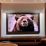 55 Inch TV frame for Hisense Canvas TV. Real wood frame, Dark Walnut Finish (not for use with other models) Handmade wood ornate TV Frame (55 INCH CANVAS TV) -  Laredo Frame Factory