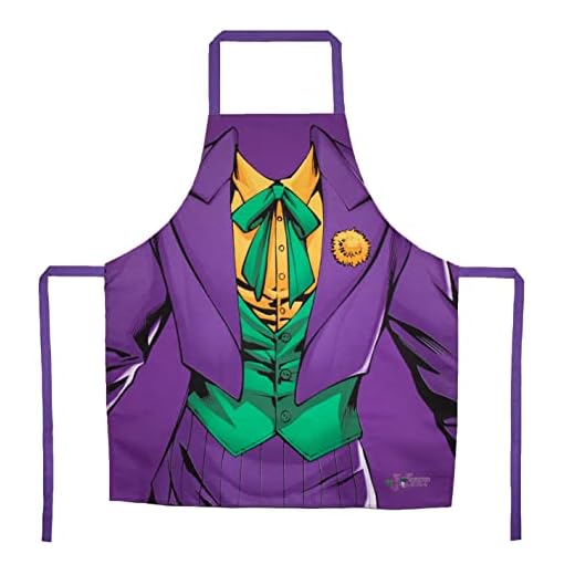 SD TOYS - Delantal Traje The Joker Morado Verde Amarillo Talla Única