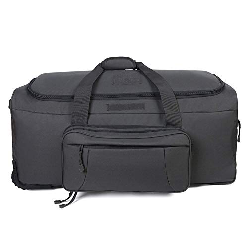 ARMYCAMO Rolling Loadout Luggage Bag with Wheels,Hockey Bag, Duffle Bag with Rollers,124L X-Large Heavy Duty Oversized Storage Bag,Tactical Wheeled Deployment Trolley Camping Bag