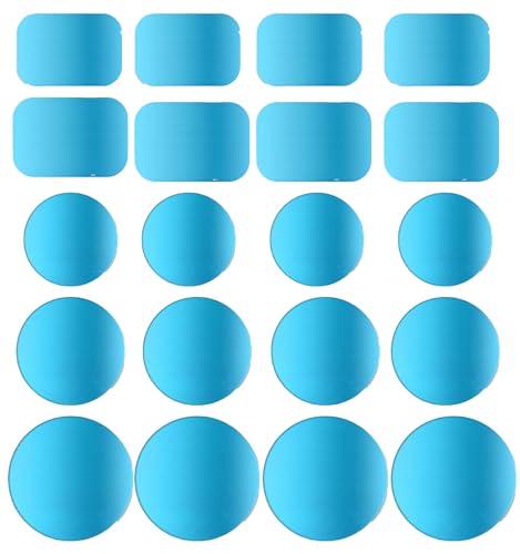 Dranup Under Cabinet Lights Magnetic stickys Parts 20Sets Replacement Magnetic Strips with Adhesive Backing for Under Cabinet Lighting Universal Blue Iron Sheet for Cabinet Lighting