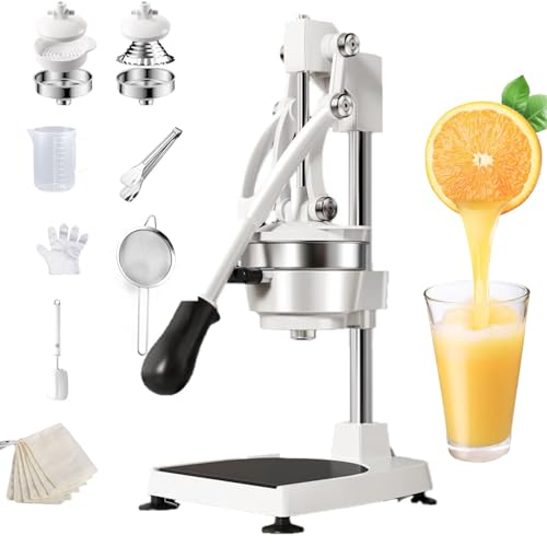 RSPPPJQ Exprimidor Manual Profesional con Limpieza extraíble, Doble Molde, Resistente, para cítricos, fácil de Limpiar, con Base sólida y Gruesa