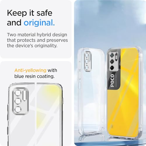 Image of Jkobi Back Cover for Poco M3 Pro 5G (Silicone Clear Shockproof Case with Camera Protection | Soft and Flexible | Transparent)