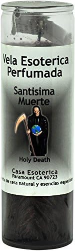INDIO Vela de aceite de palma SPRITIUAL - Vela negra de la muerte santa, cera de aceite de palma esotérica (ST Muerte Negro)