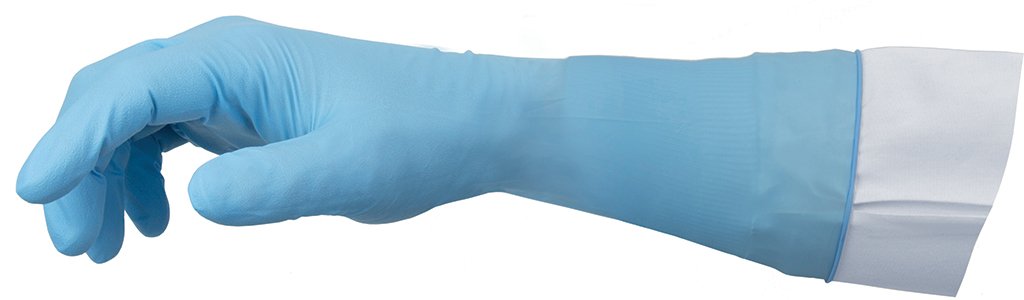Ansell TouchNTuff 93-263 Gants en nitrile, Protection contre les produits chimiques, Bleu, Taille 7.5-8 (50 Gants)