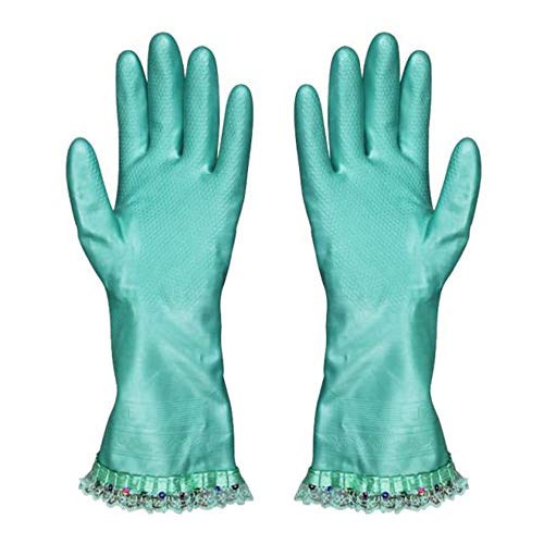 Gants ménagers durables en caoutchouc latex et coton look d'exception - 2