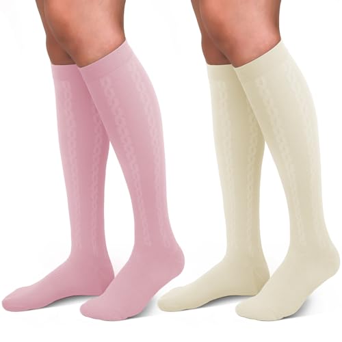Image of 30-40mmHg Medical Graduated Compression Socks for Women&Men Circulation-Compression Stockings-Knee High Socks for Support,Hiking,Running