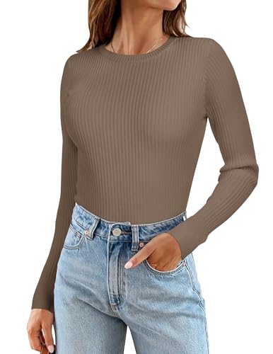Image of Rocorose Sweaters for Women Long Sleeve Crewneck Lightweight Fall Outfits