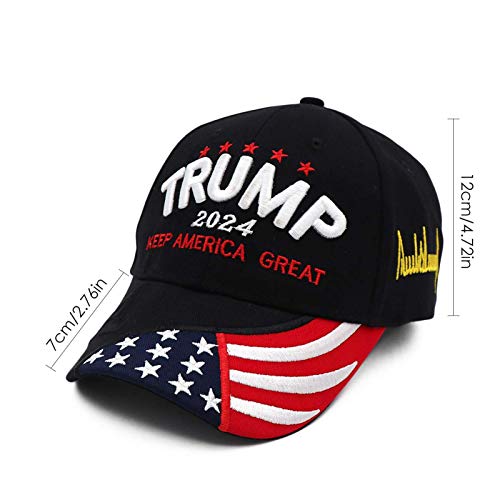 Maak Amerika weer geweldig Hat, Trump 2024 Amerikaanse vlag geborduurde pet, verstelbare Keep America Great Baseball Hat - Image 7