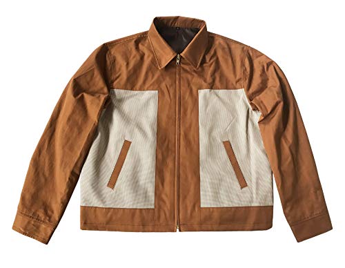 Lucasini 1950s Two Tone Blouson Ricky Gab Style jacket Rockabilly RnR Rockin 50s (S, Muddy)