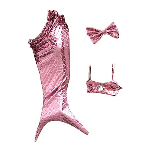 子犬マーメイド衣装、猫マーメイドコスチューム,猫のコスプレ衣装、リボンヘッドバンドとホルターネックトップ付き - 子犬の服、小型犬と猫のためのクリエイティブなペットコスチューム