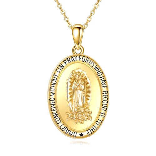 Collier Vierge Marie pendentif en argent pour un style quotidien élégant