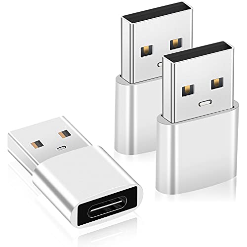 Adaptateur USB C femelle vers USB mâle de type C vers A pour iPhone 14/13 Pro Max, ordinateur portable, Samsung Galaxy S21 Plus Ultra, Google Pixel 5 (lot de 3) Cover