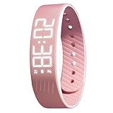 Silent Vibrating Alarm Wristband, Silent Wrist Shock Bands with Step Counter Pedometer Vibration Alarm Watch Rechargeable for Heavy Sleepers Students, Sports, Won‘t WKE Your Partner