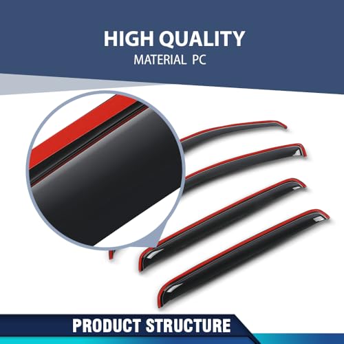 Image of PIT66 in-Channel Ventvisor Window Deflectors and Sun Visors 4 Pcs