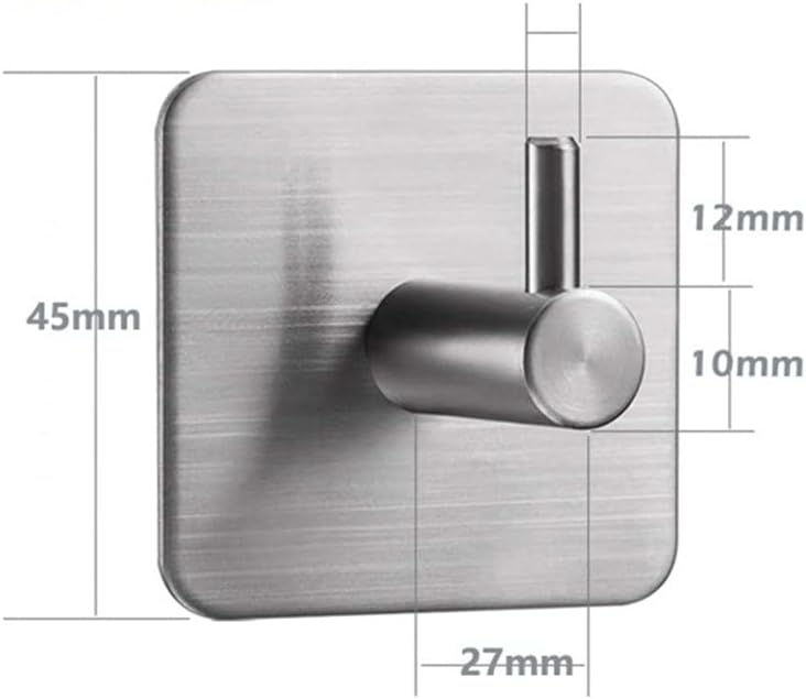 2pcs Self Adhesive Hooks Home Wall Door Storage Holder Bathroom Kitchen Clothes Hanging Bag Key Holder Towel Racks