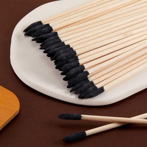 Sarini 100er-Pack Schleifstäbe – 150er-Körnung, Streichhölzer, Schleifzweige für feine Details, ideal für Plastikmodelle, Holzbearbeitung und Hobbys, 5,4 Zoll lang