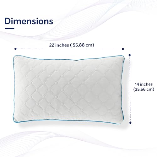 Image of Sleepwell Utsav Premium Pillow | Recycled Microfibre | Neck Support | Micro-Fibre Comfort | Medium Soft Feel | Lightweight & Breathable | Long Lasting Fill | Machine Wash | 24 x 16 Inches | Pack of 1