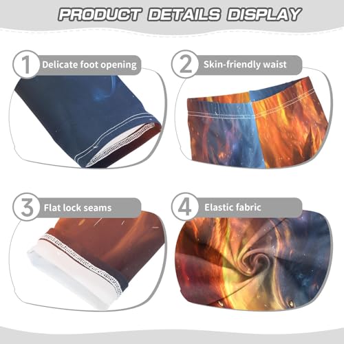 Toddler Girls Leggings Printed Yoga Pants Leggings Two Wolves Face Each Other for Kids3