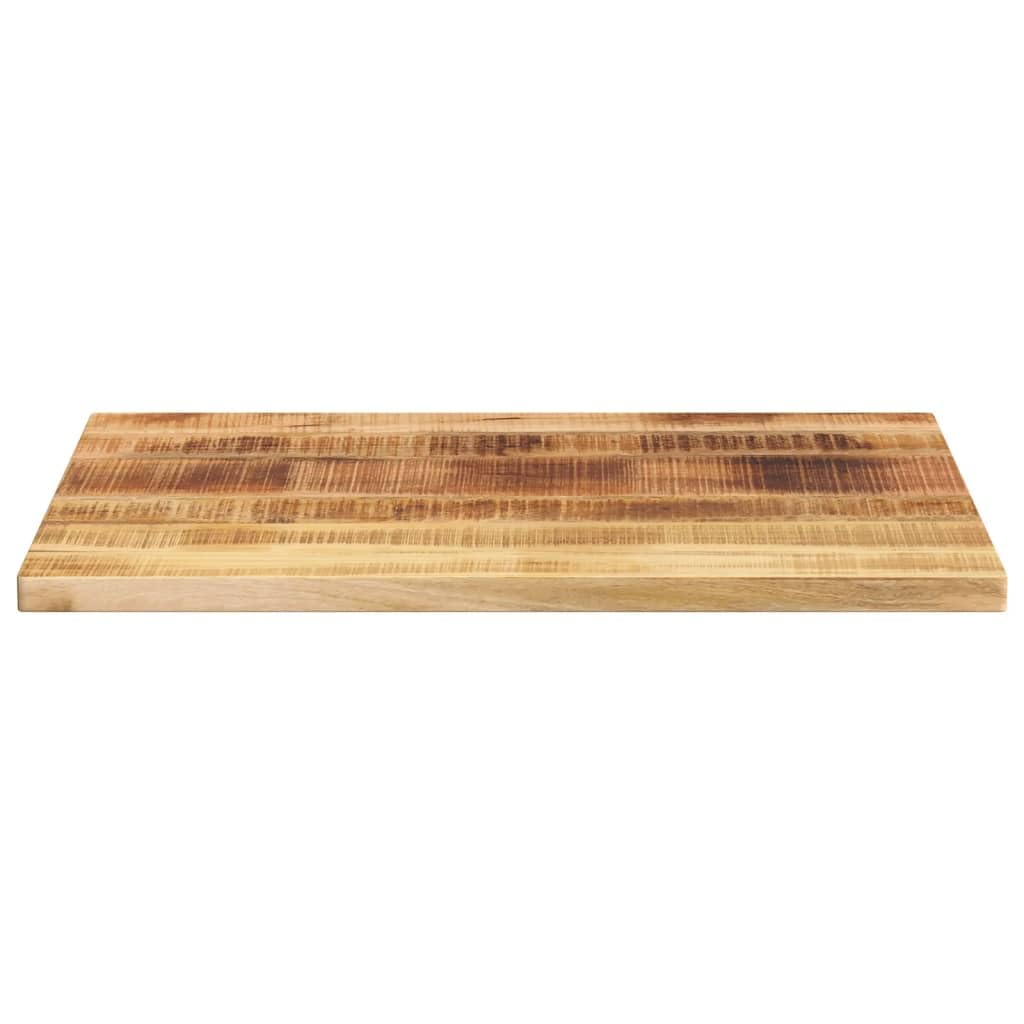 Plateau de table rectangulaire 80 x 60 x 1,5 cm en bois massif de