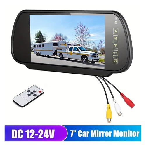 Caméra de recul sans fil avec écran miroir 7 pouces HD pour vision nocturne camion et voiture - 2