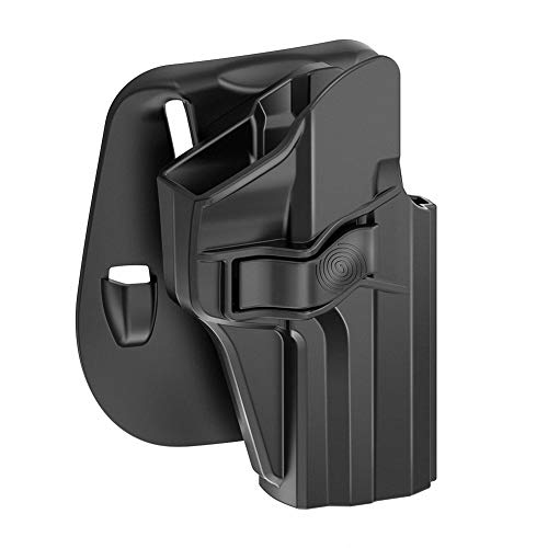 Paddle Holster for H&K USP 9mm/40 Full Size, 60 Adjustable Cant OWB Polymer Holster for Heckler & Koch USP 9 mm .40, Black Finish, Right Hand