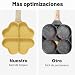 Imagen de RIOVARM Antiadherente Sartenes para tortilla Inducción Sartén para huevos 4 agujeros En forma de corazón Sartén tortilla Granito Sartenes pequeñas sin PFOA Saludable Tortita Sarten para el desayuno