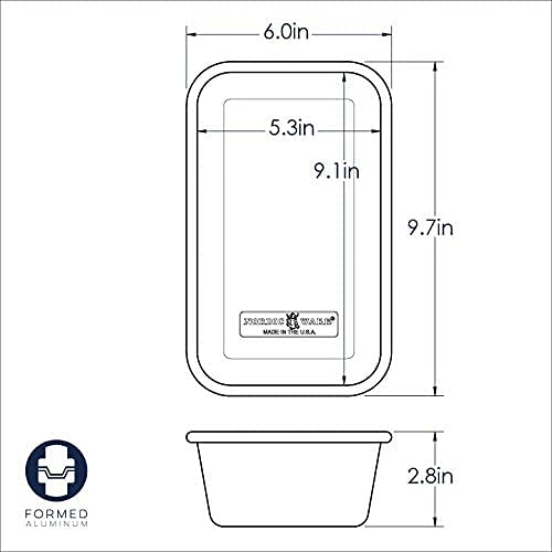 Nordic Ware Natural Aluminum Commercial Loaf Pan, L: 9.00 In. W: 5.30 In. H: 2.75 In, Silver #TOP4