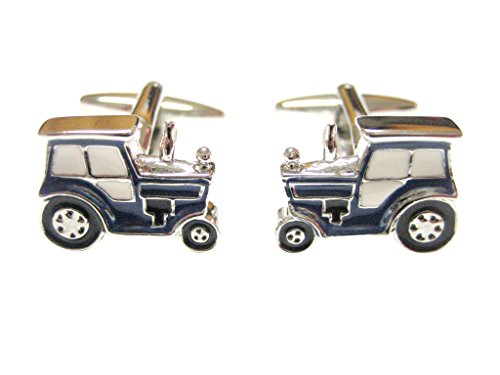 Kiola Designs Mancuernillas Tractor Azul Clásico miniatura 1