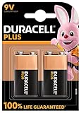 Duracell - Piles 9V Plus, paquet de 2