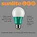 Sunlite 80146 LED A19 Colored Light Bulb, 3 Watts (25w Equivalent), E26 Medium Base, Non-Dimmable, UL Listed, Party Decoration, Holiday Lighting, 1 Count, Green