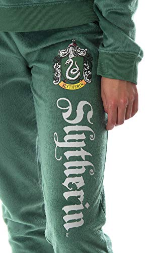 Harry Potter Juniors' Hogwart Castle House Crest Fleece Jogger Pajama Set - All 4 Houses Available3