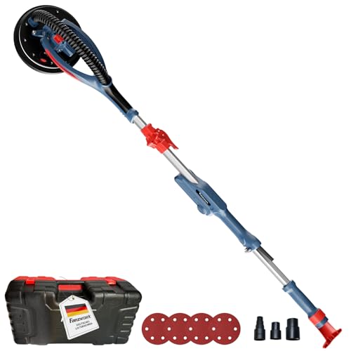 FANZWORK Ponceuse girafe avec moteur EC sans balais, Ultra-légère, 900 W, 2300 tr/min (max.), éclairage LED, inclut 12 Disques Abrasifs de 225 mm,...