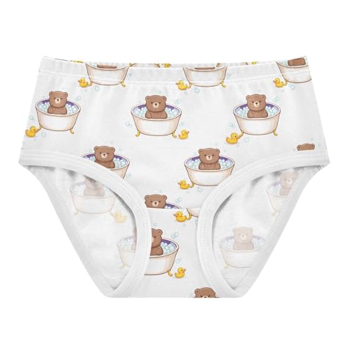 Cute Brown Bears Bathing Toddler Girls's Underwear 2T 202c1786 - Main Image