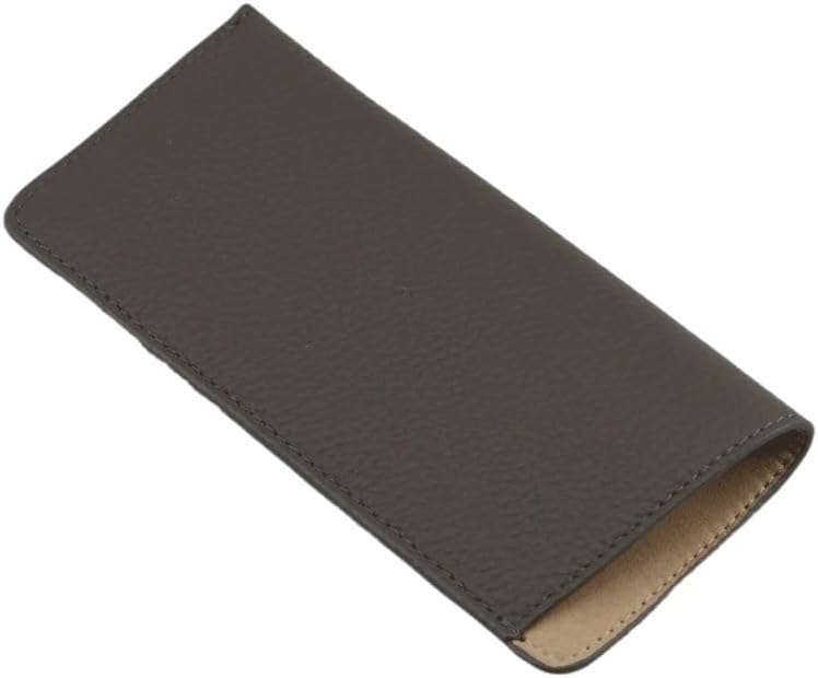 Glasses Case Unisex Genuine Leather Glasses Bag Portable Sunglasses Box Bag Women Men Eyeglasses Case(E)