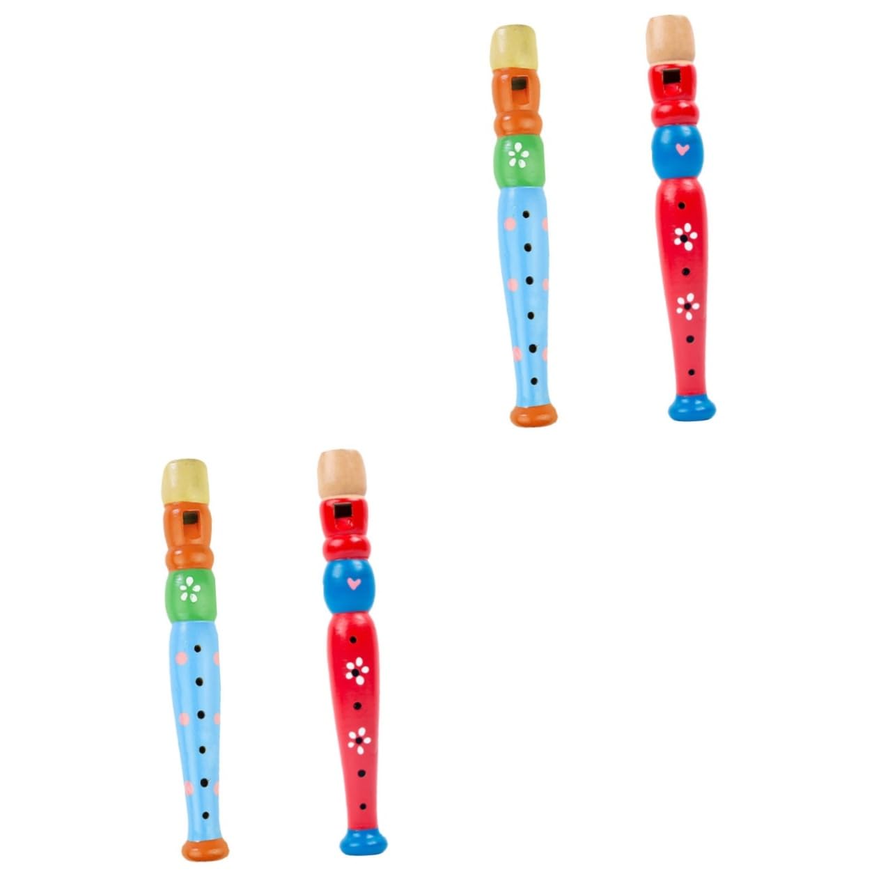 ピッコロ　木製 Amazon.co.jp: 4 個 6 穴ピッコロ木製フルート子供木のおもちゃ子供の