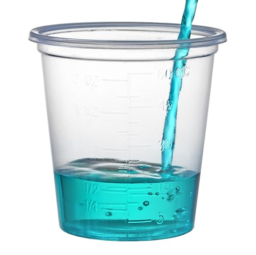 Premium 2 oz Plastic Portion Cups with Measurement Marks, Cl