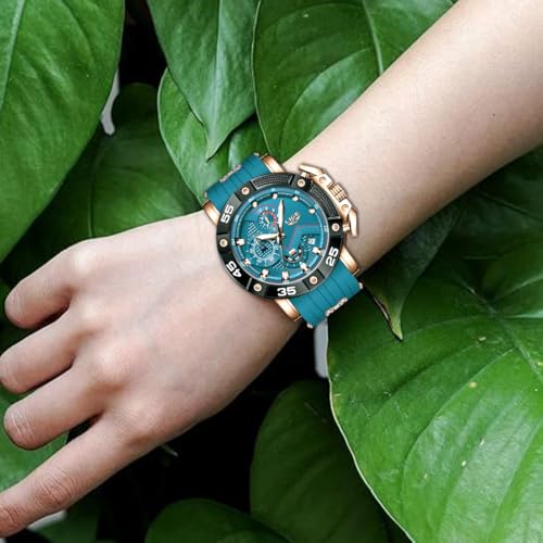 Image of LIGE Unique Mens Wristwatch Fashion Multifunction Chronograph with Calendar Quartz Analog Watch Waterproof Outdoor Sport Watch for Men Casual
