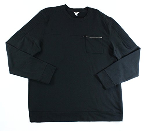 Calvin Klein Men's Long Sleeve Mixed Media Marled French Terry Crew