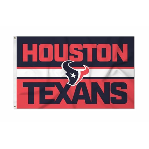 Rico Industries NFL Football Houston Texans Bold 3 x 5 Banner Flag Single Sided - Indoor or Outdoor - Home Dcor