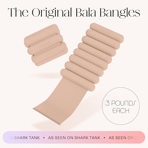 Image of Bala Bangles Wrist & Ankle Weights for Women & Men - Adjustable Weighted Bands - Soft Silicone Arm & Leg Weights for Pilates, Yoga, Walking, Barre, Home Workout & Strength Training Exercise
