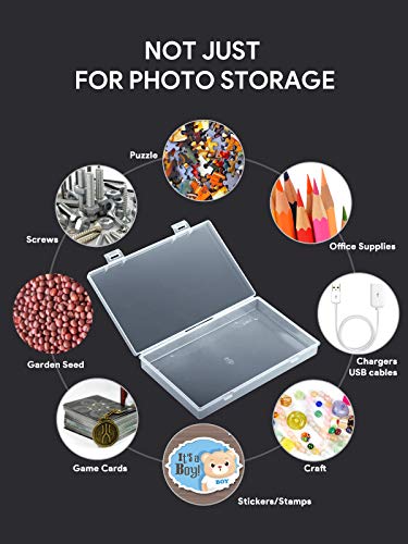 Extra Large Photo Case 4\" x 6\", Barhon Photo Storage Box Photo Organizer Holds 1600 Photos, Craft Keeper Storage for Photo Stickers Stamps Seeds