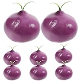 Beavorty 8pcs Artificial Onion Model Lifelike Fake Onion Simulation Foods Vegetable Ornament for Foods Display Decoration Photography Props