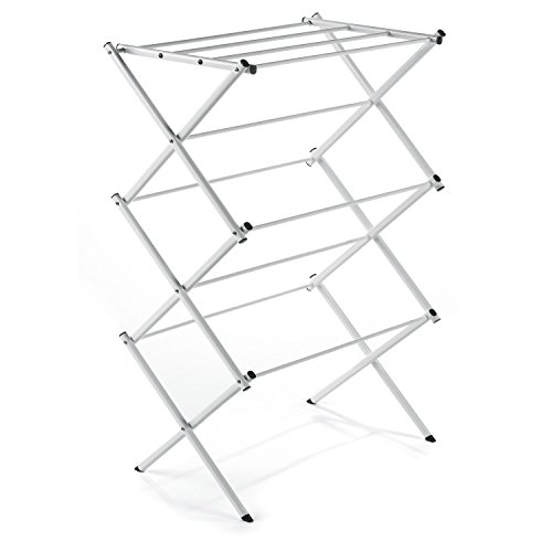 Polder 8311-90 Freestanding Accordion Clothes Drying Rack, 29' x 14.5' x 42', White